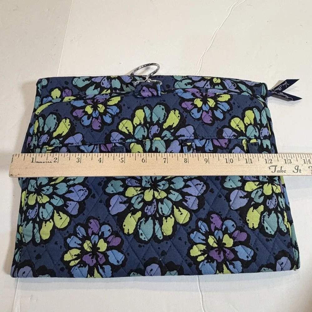 Vera Bradley Keep It Up Organizer Hanging Jewelry Case Retired Indigo Pop Blue